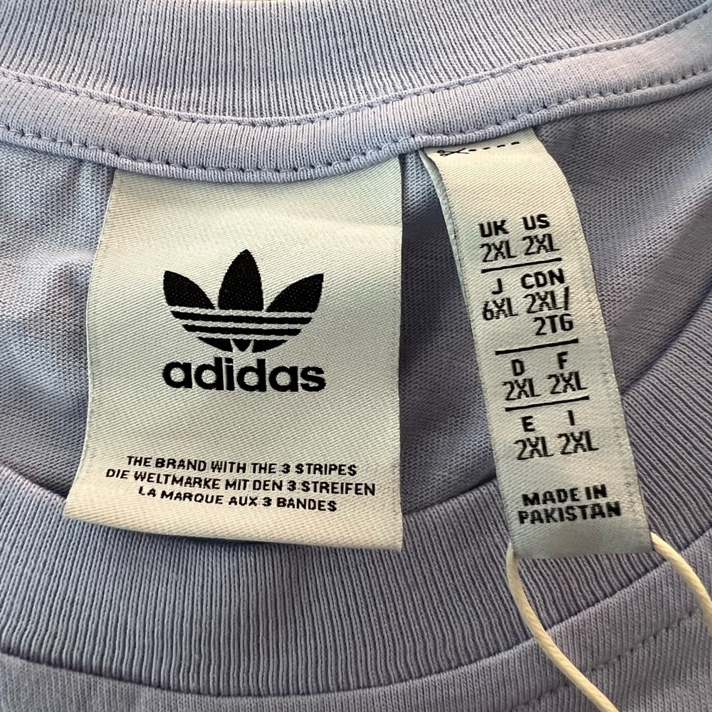 Adidas Originals Essential Tee Mens 2XL Violet Tone NEW Trefoil Logo Shirt - Picture 5 of 8